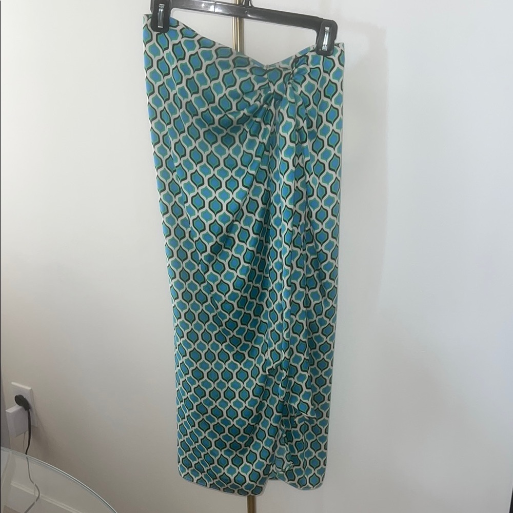 Colorful, Fun Zara Patterned Silk Skirt